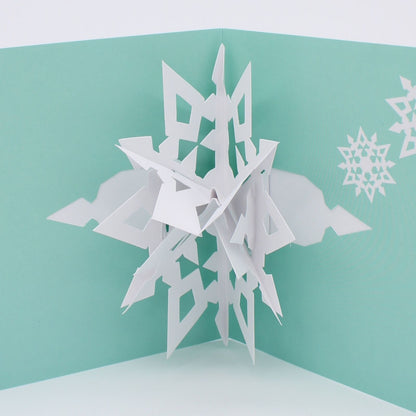 2toTango 3D Pop Up Christmas Card Diamond Snowflake Xmas Cards