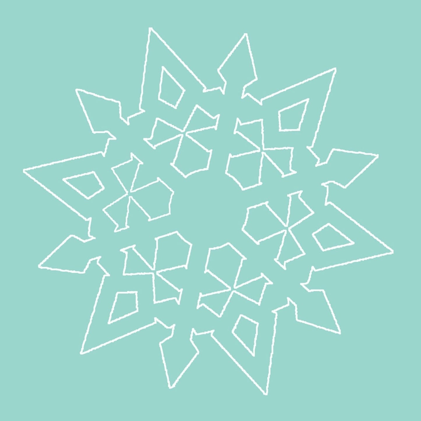 2toTango 3D Pop Up Christmas Card Diamond Snowflake Xmas Cards