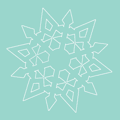 2toTango 3D Pop Up Christmas Card Diamond Snowflake Xmas Cards