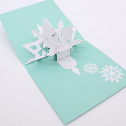 2toTango 3D Pop Up Christmas Card Diamond Snowflake Xmas Cards