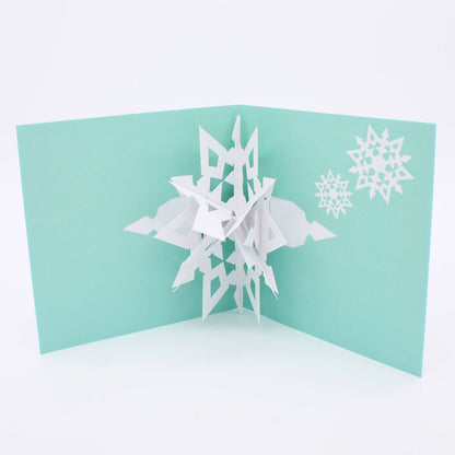 2toTango 3D Pop Up Christmas Card Diamond Snowflake Xmas Cards