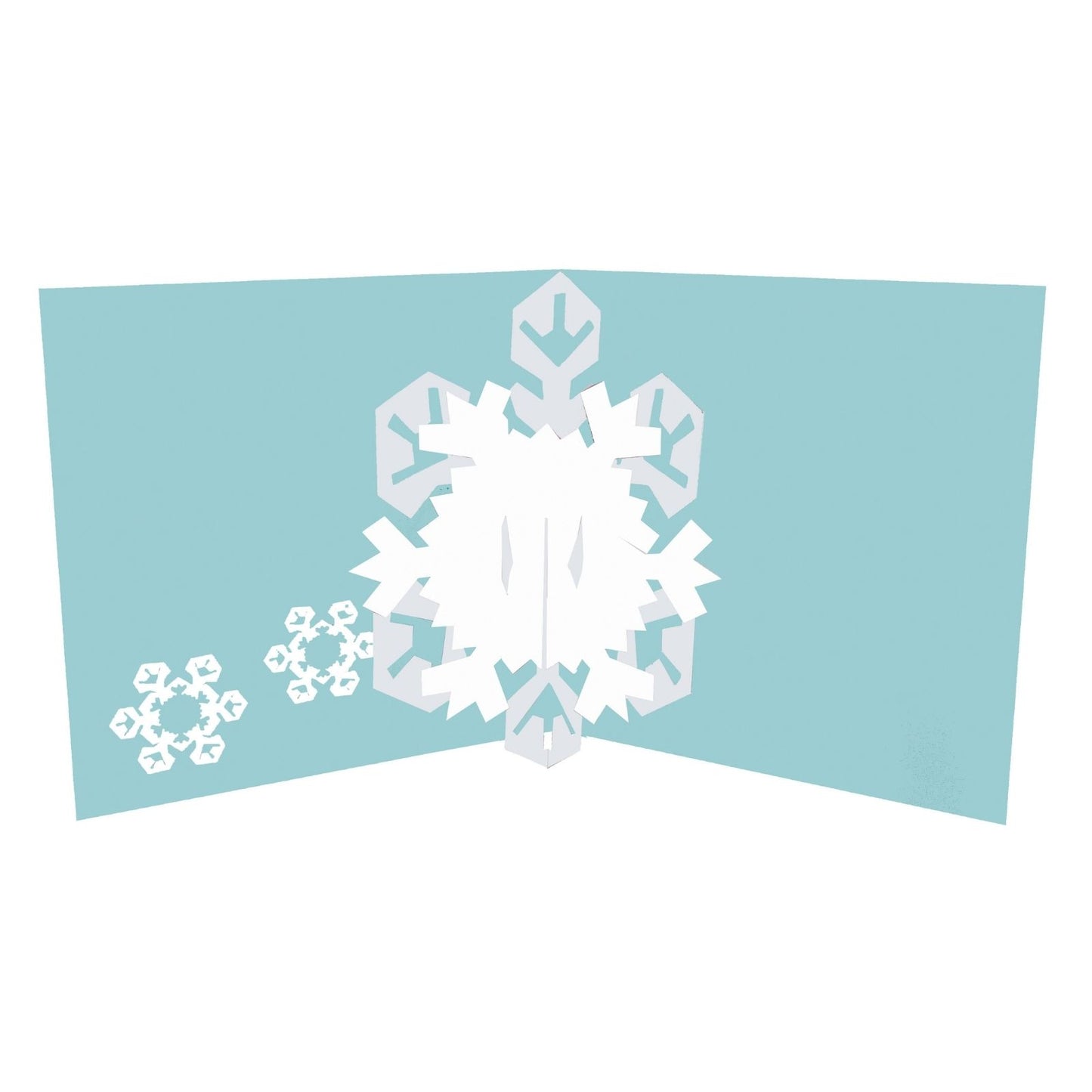 2toTango 3D Pop Up Christmas Card Snowy Snowflake Xmas Cards
