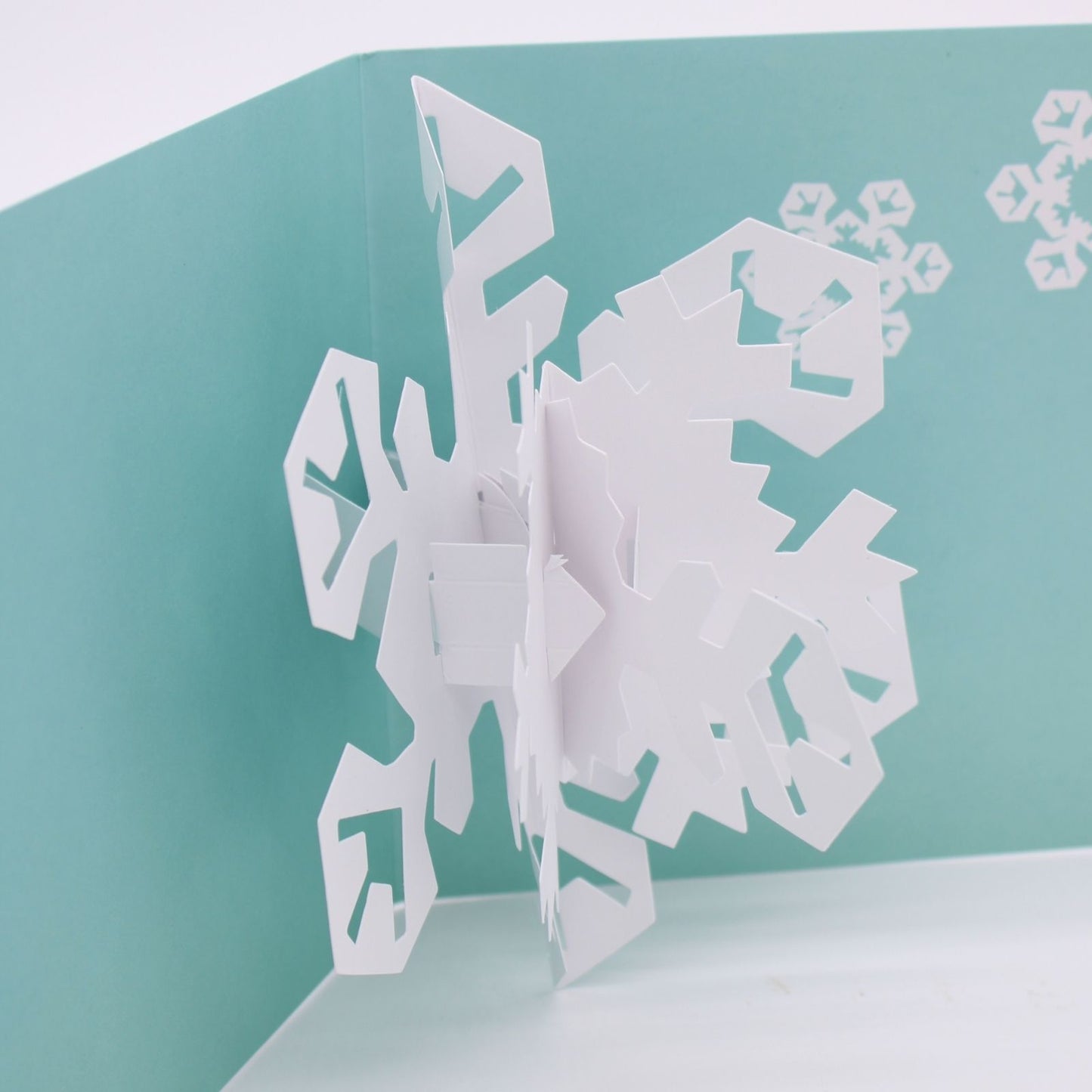 2toTango 3D Pop Up Christmas Card Snowy Snowflake Xmas Cards
