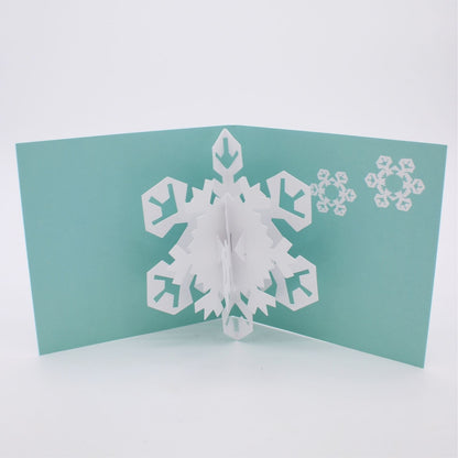 2toTango 3D Pop Up Christmas Card Snowy Snowflake Xmas Cards