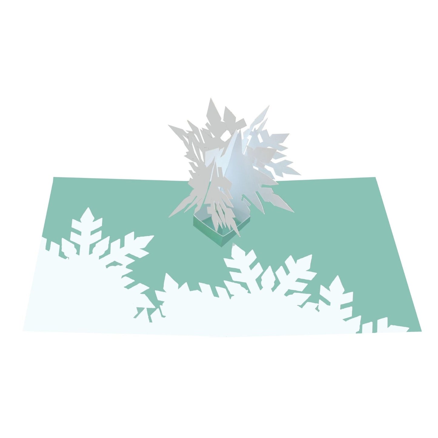 2toTango 3D Pop Up Christmas Card Frosty Snowflake Xmas Cards