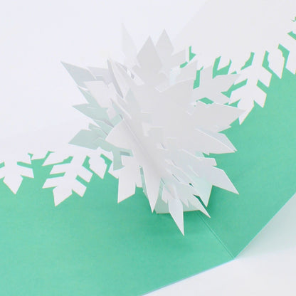 2toTango 3D Pop Up Christmas Card Frosty Snowflake Xmas Cards