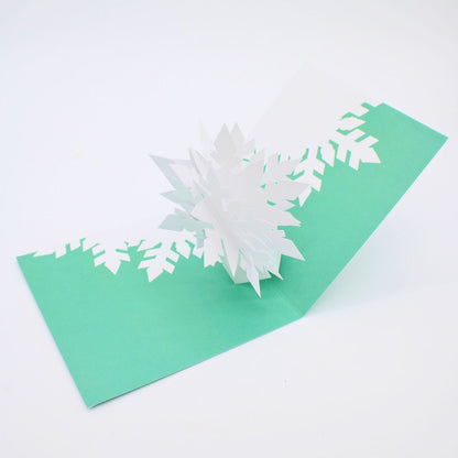 2toTango 3D Pop Up Christmas Card Frosty Snowflake Xmas Cards