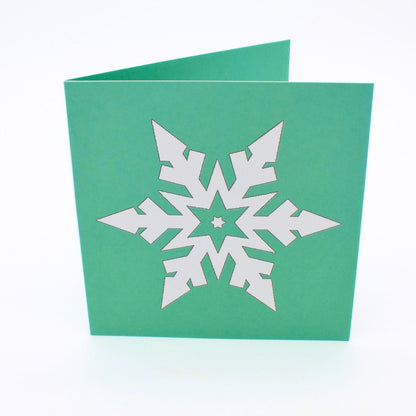 2toTango 3D Pop Up Christmas Card Frosty Snowflake Xmas Cards