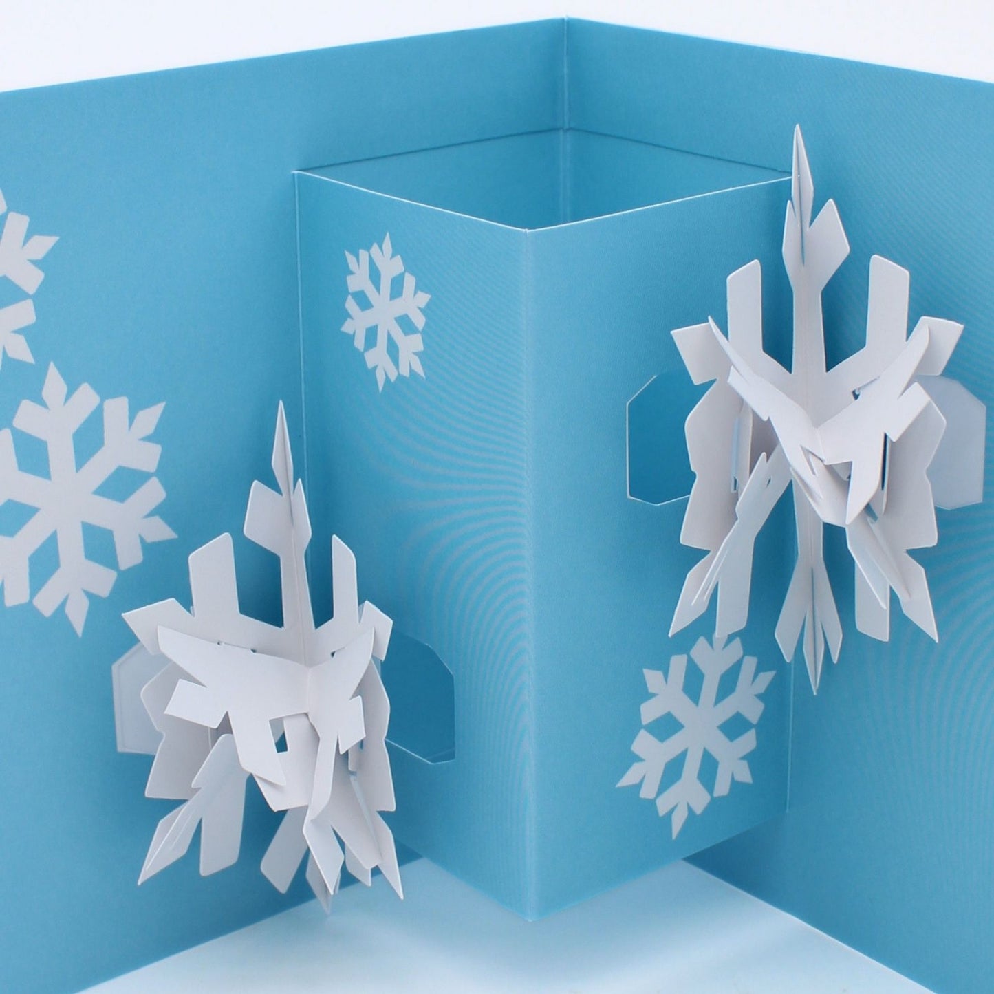 2toTango 3D Pop Up Christmas Card Festive Snowflakes Xmas Cards