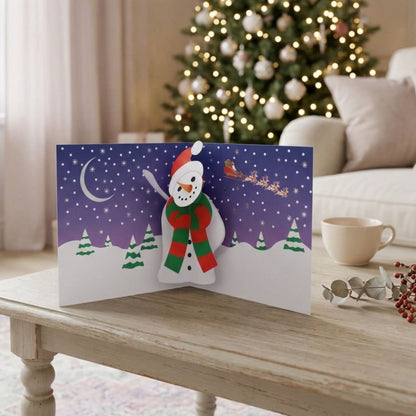 2toTango 3D Pop Up Christmas Card Frosty Snowman Xmas Cards