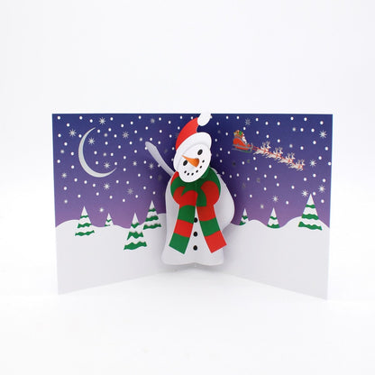 2toTango 3D Pop Up Christmas Card Frosty Snowman Xmas Cards