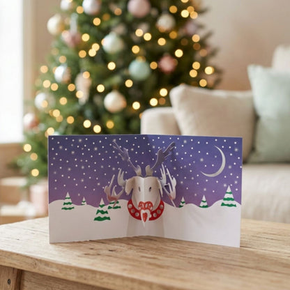 2toTango 3D Pop Up Christmas Card Red-Nosed Reindeer Xmas Cards