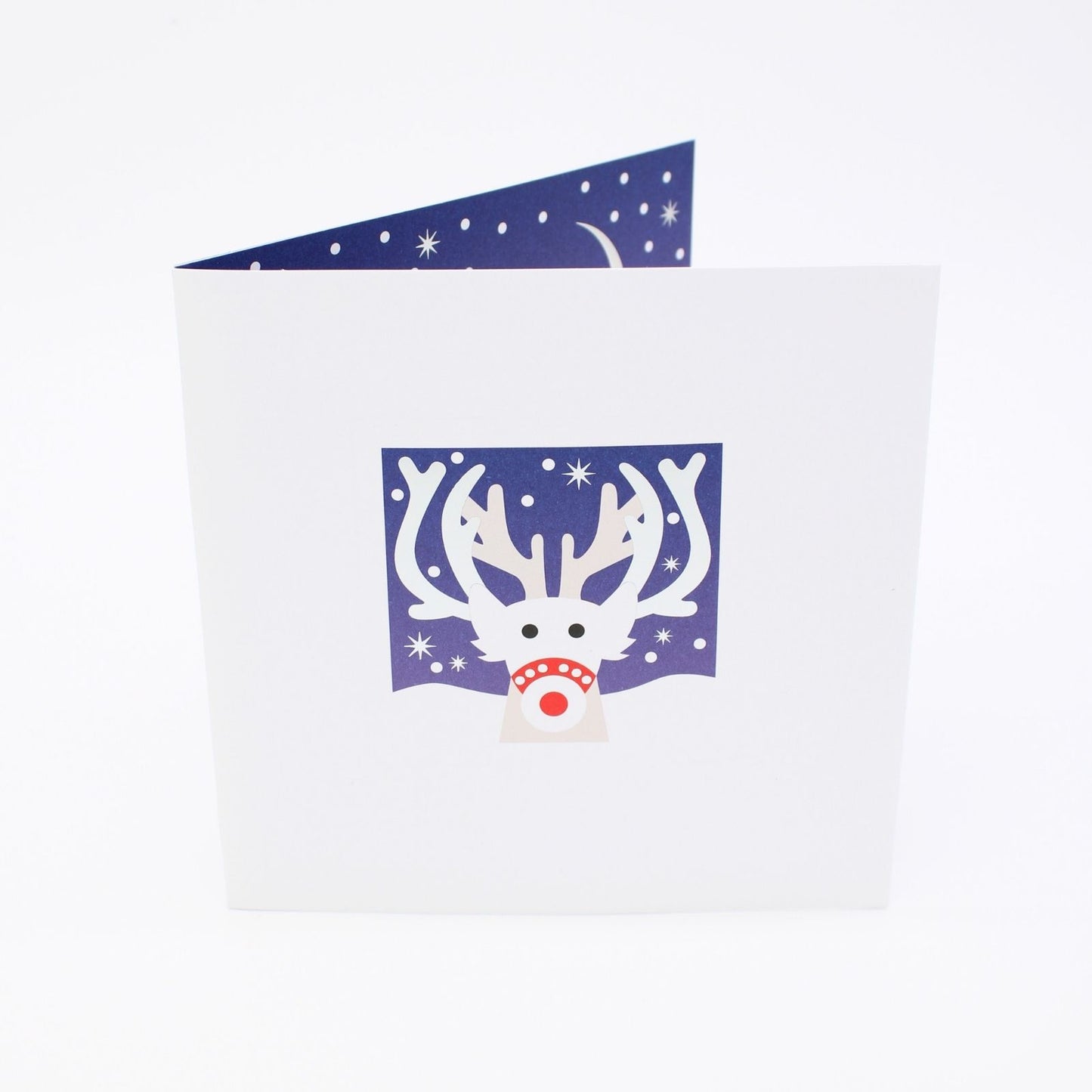 2toTango 3D Pop Up Christmas Card Red-Nosed Reindeer Xmas Cards
