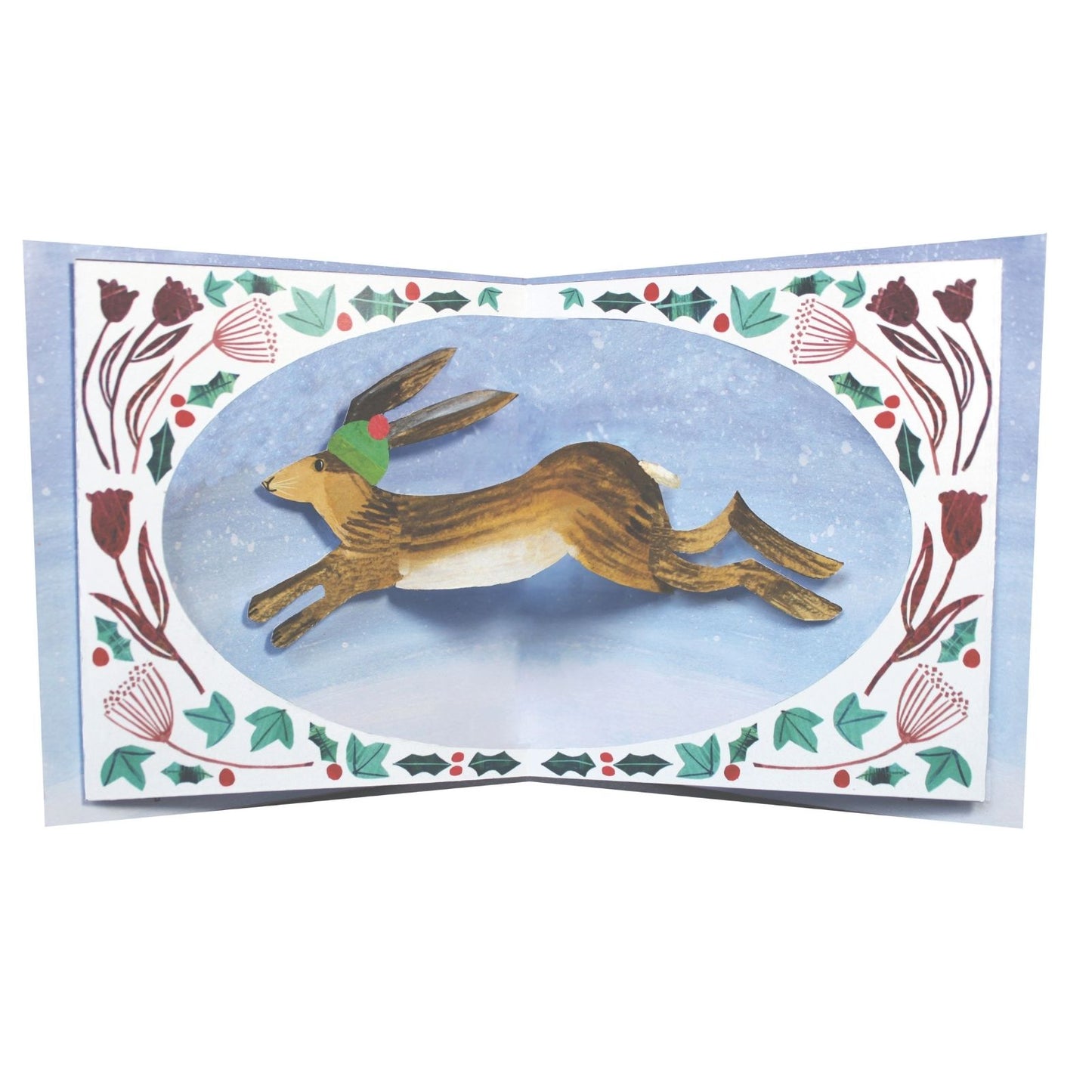 2toTango 3D Pop Up Christmas Card Magical Hare Xmas Cards