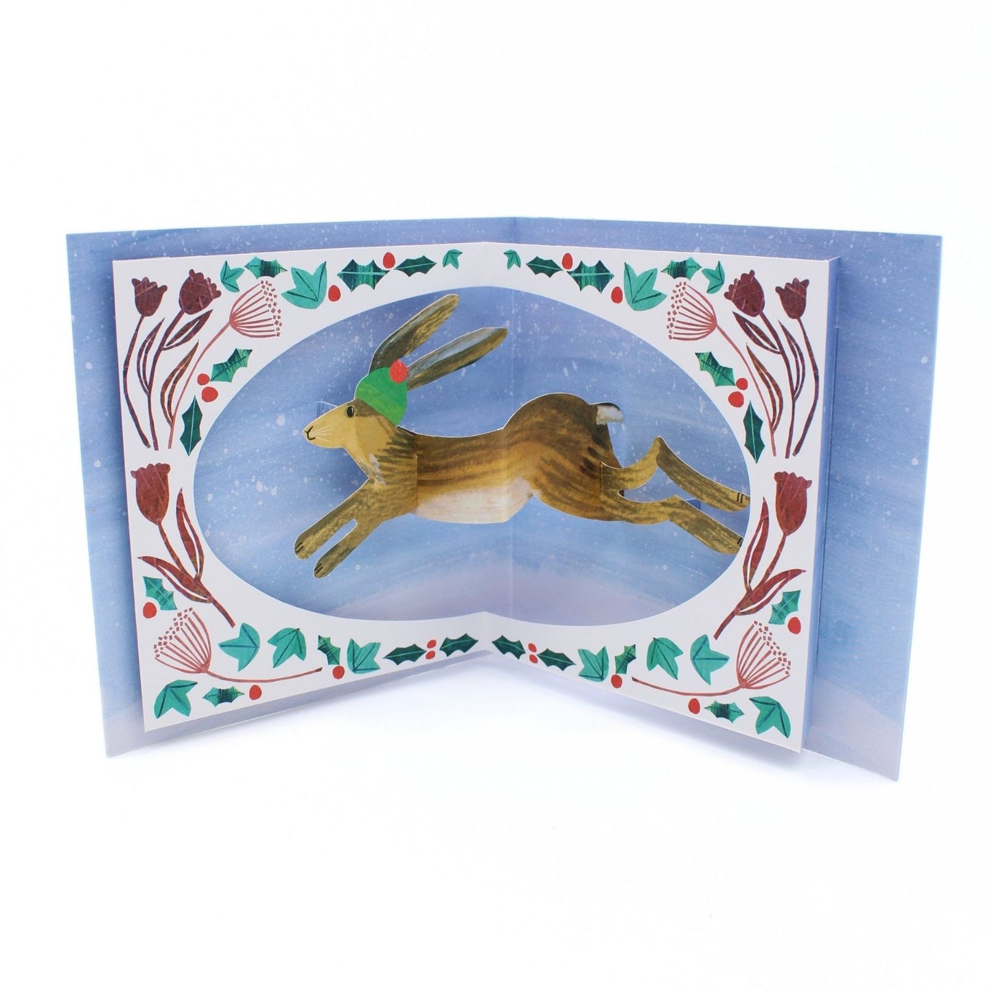 2toTango 3D Pop Up Christmas Card Magical Hare Xmas Cards