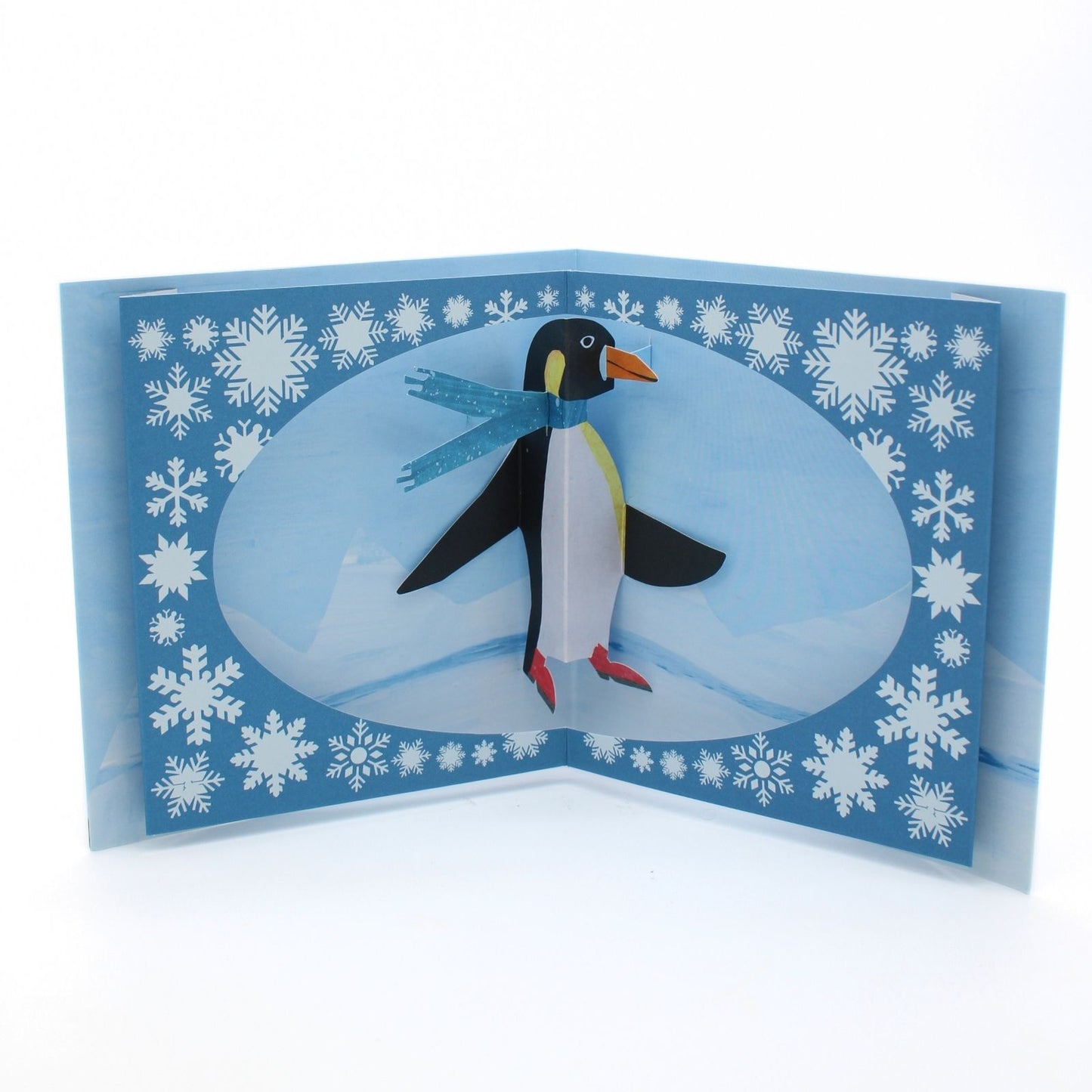 2toTango 3D Pop Up Christmas Card Cute Penguin Xmas Cards