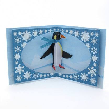 2toTango 3D Pop Up Christmas Card Cute Penguin Xmas Cards
