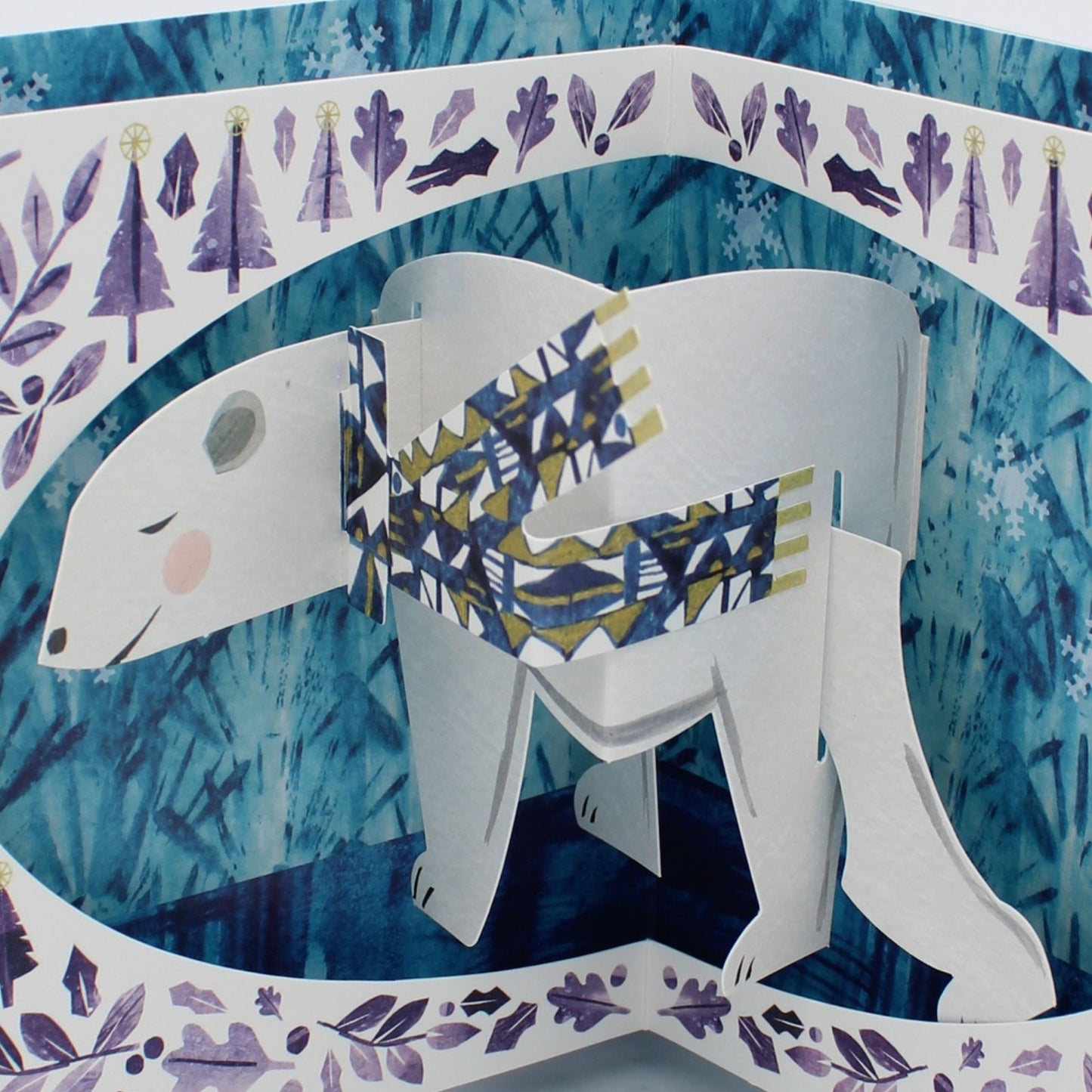 2toTango 3D Pop Up Christmas Card Cute Polar Bear Xmas Cards