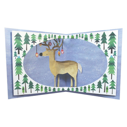 2toTango 3D Pop Up Christmas Card Cute Reindeer Xmas Cards