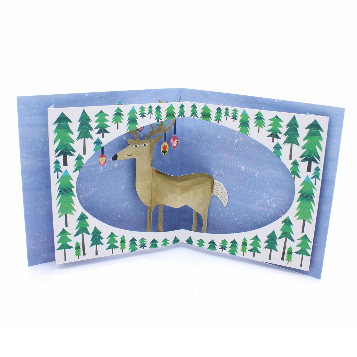 2toTango 3D Pop Up Christmas Card Cute Reindeer Xmas Cards