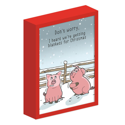 Twizler Funny Christmas Cards Box of 8 Assorted Humour Xmas Cards In 4 Designs