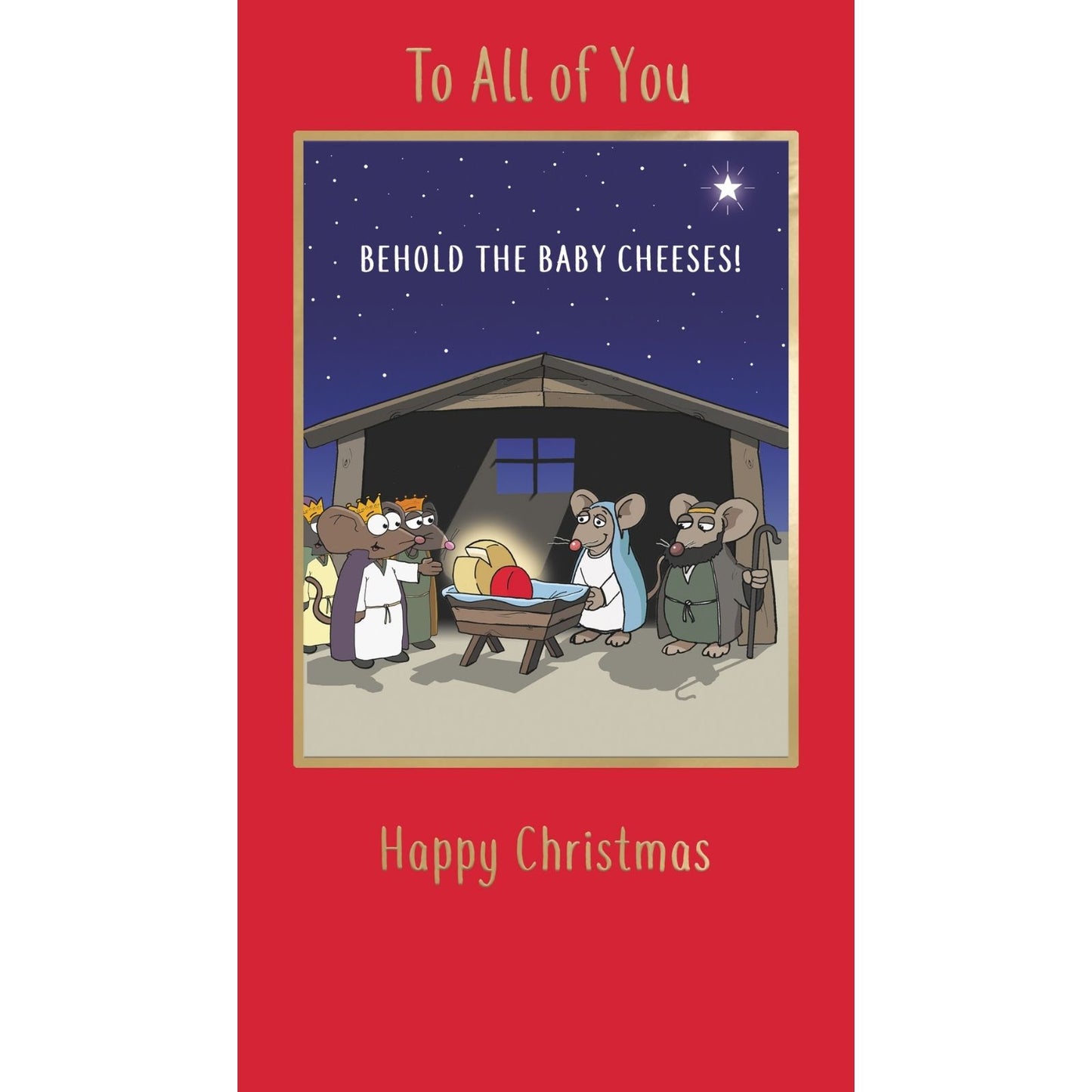 Twizler Humour Christmas Card To All Of You Funny The Baby Cheeses! Xmas Card