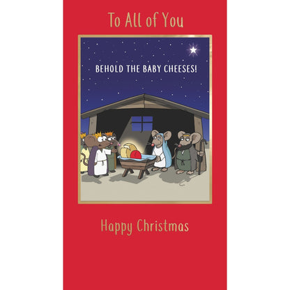 Twizler Humour Christmas Card To All Of You Funny The Baby Cheeses! Xmas Card