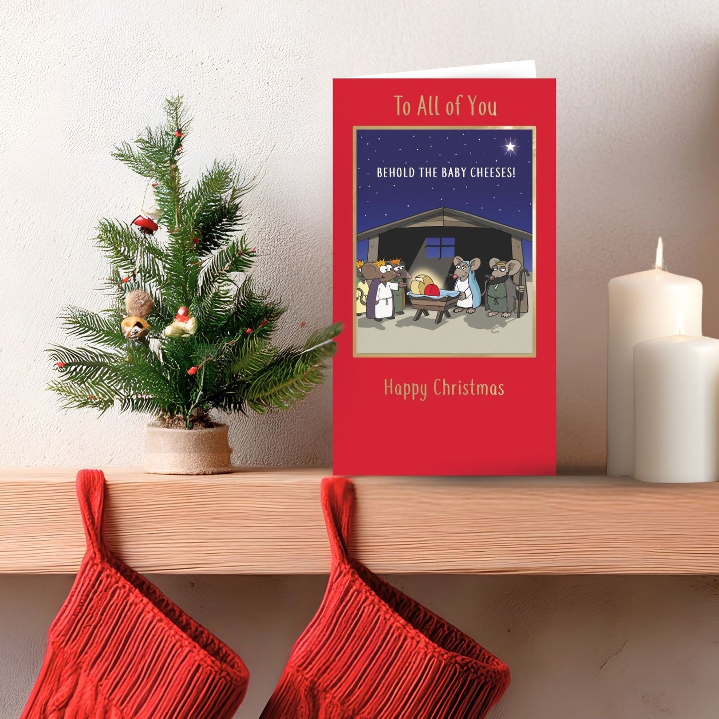 Twizler Humour Christmas Card To All Of You Funny The Baby Cheeses! Xmas Card
