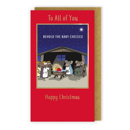 Twizler Humour Christmas Card To All Of You Funny The Baby Cheeses! Xmas Card