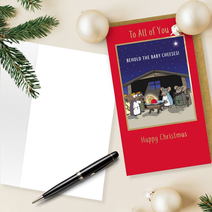 Twizler Humour Christmas Card To All Of You Funny The Baby Cheeses! Xmas Card
