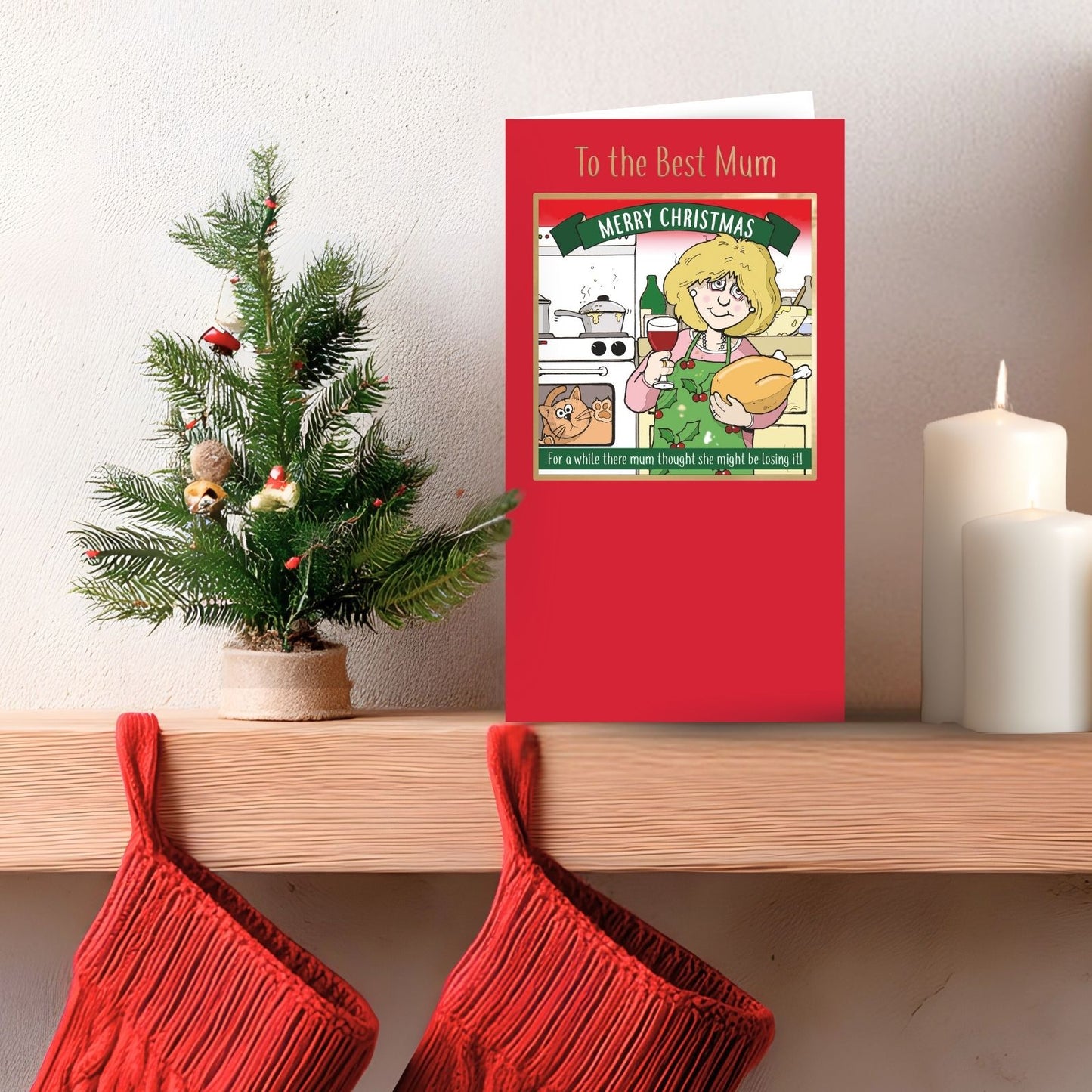 Twizler Humour Christmas Card To The Best Mum Funny Losing It! Xmas Card