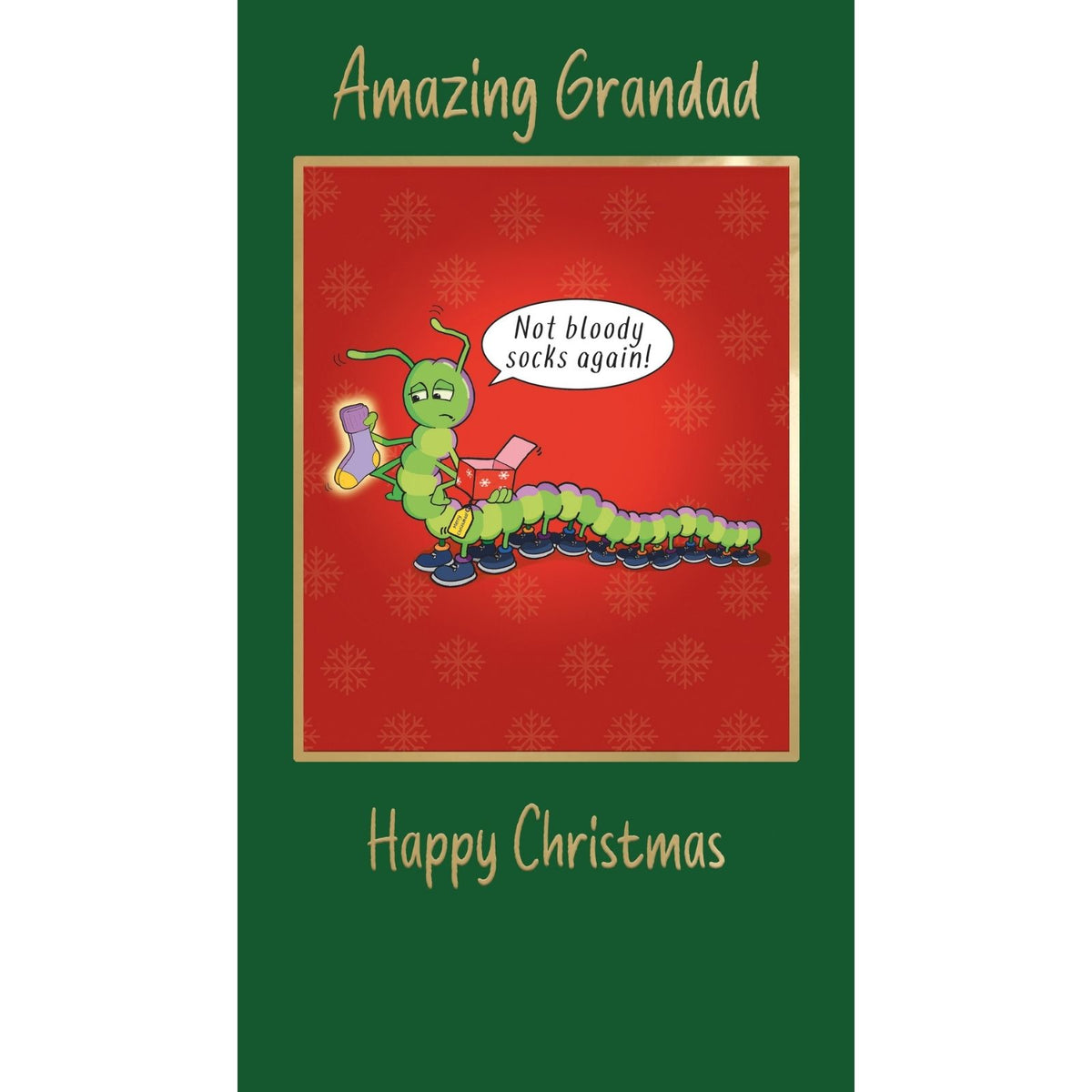 Twizler Humour Christmas Card Amazing Grandad Funny Not Socks Again Xmas Card