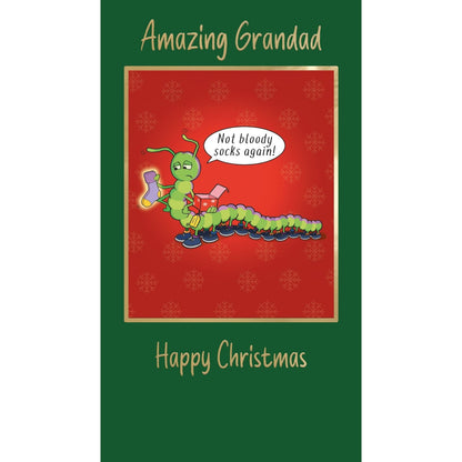 Twizler Humour Christmas Card Amazing Grandad Funny Not Socks Again Xmas Card
