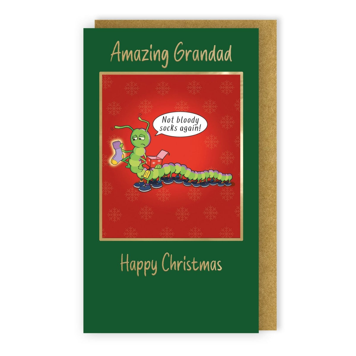 Twizler Humour Christmas Card Amazing Grandad Funny Not Socks Again Xmas Card