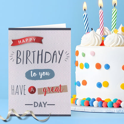 Hand-Finished Happy Birthday To You Embellished Celebration Card For Him