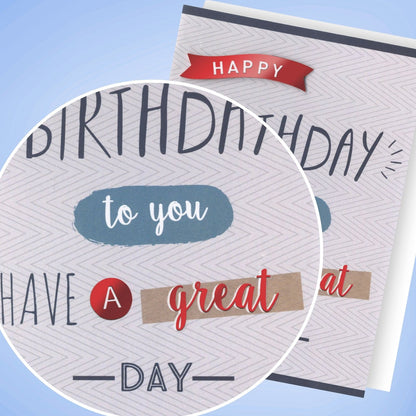 Hand-Finished Happy Birthday To You Embellished Celebration Card For Him