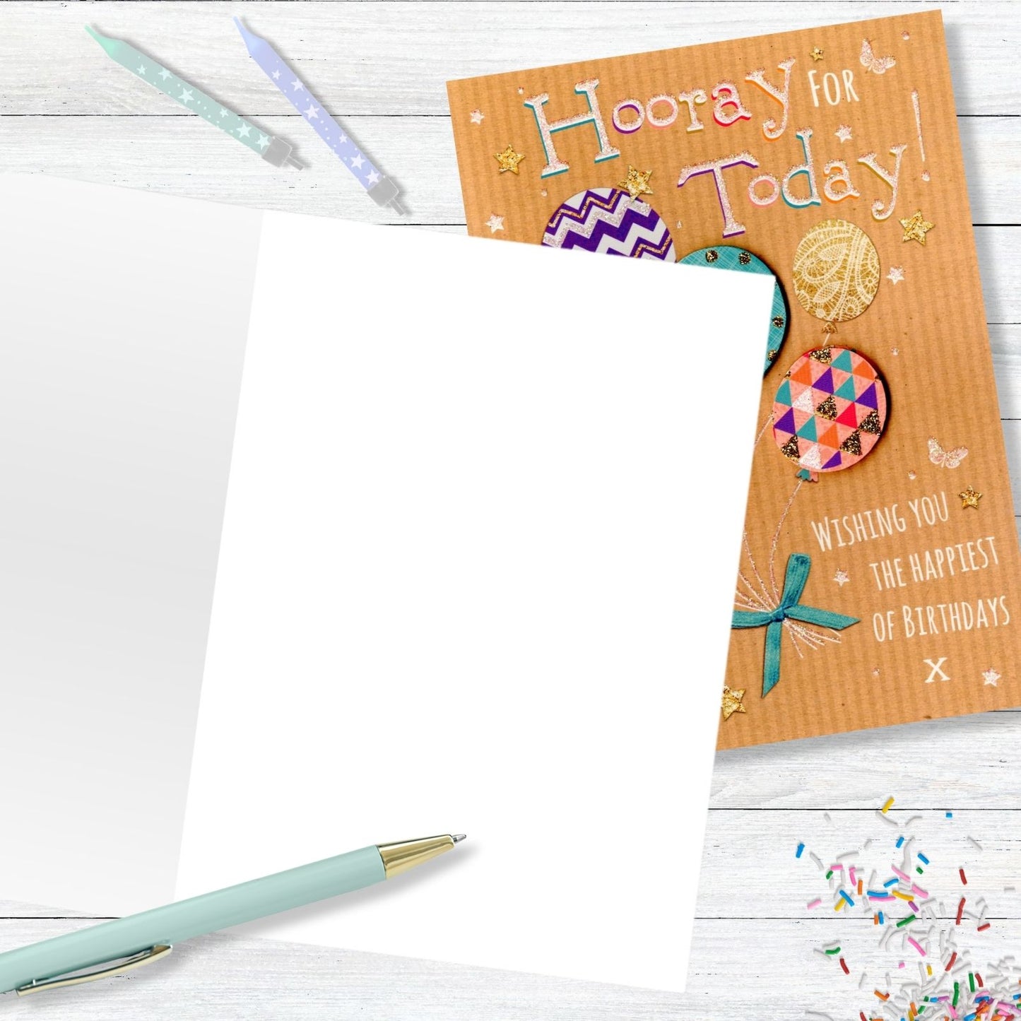 Hand-Finished Glittered Birthday Greeting Card Happiest Of Birthdays For Her