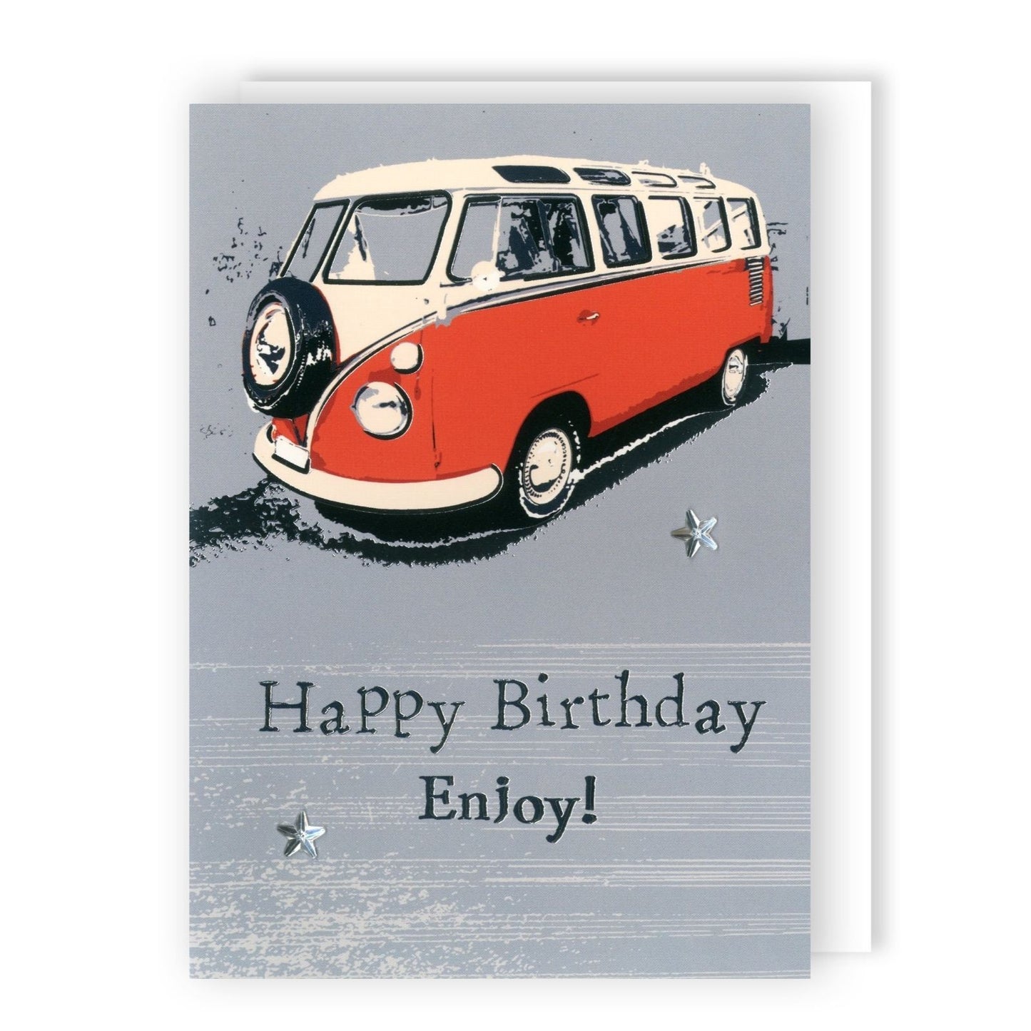 Hand-Finished Birthday Greeting Card Embellished Camper Adventure For Him