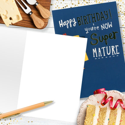 Hand-Finished Cheesy Happy Birthday Card Super Mature Cheese Card For Him