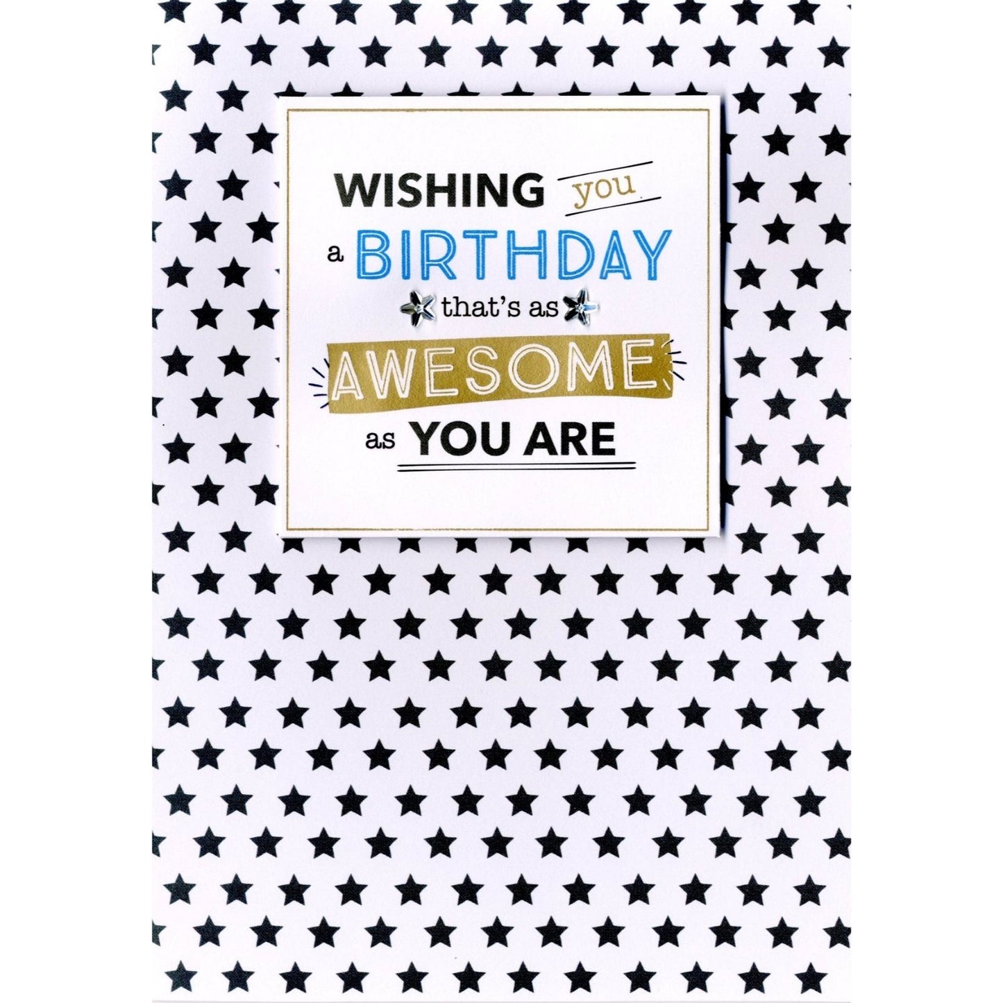 Hand-Finished Birthday Card Wishing You A Birthday That's Awesome As You For Him