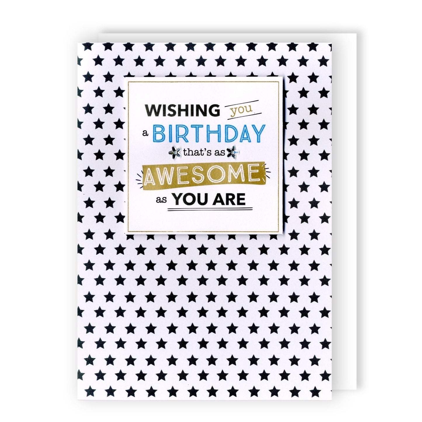 Hand-Finished Birthday Card Wishing You A Birthday That's Awesome As You For Him