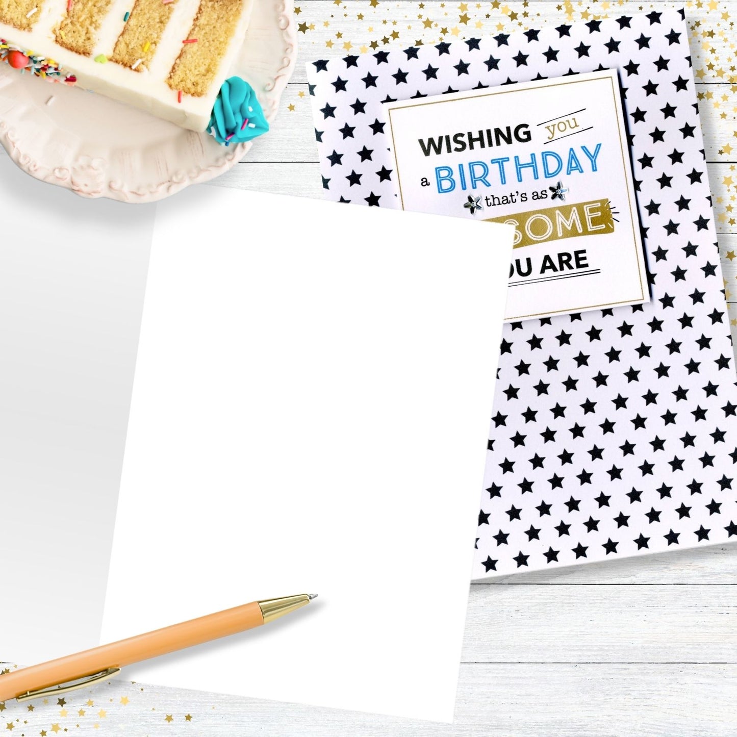 Hand-Finished Birthday Card Wishing You A Birthday That's Awesome As You For Him