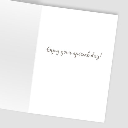 Hand-Finished Happy Birthday Card Sparkling Floral Butterfly Glittered For Her