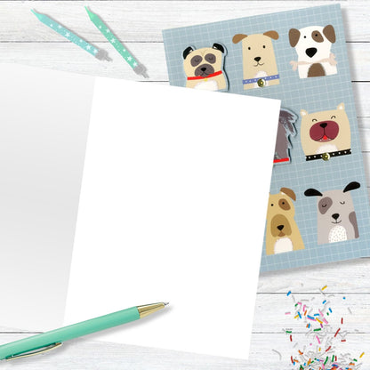 Hand-Finished Dog Themed Embellished Greeting Card Blank For Any Occasion