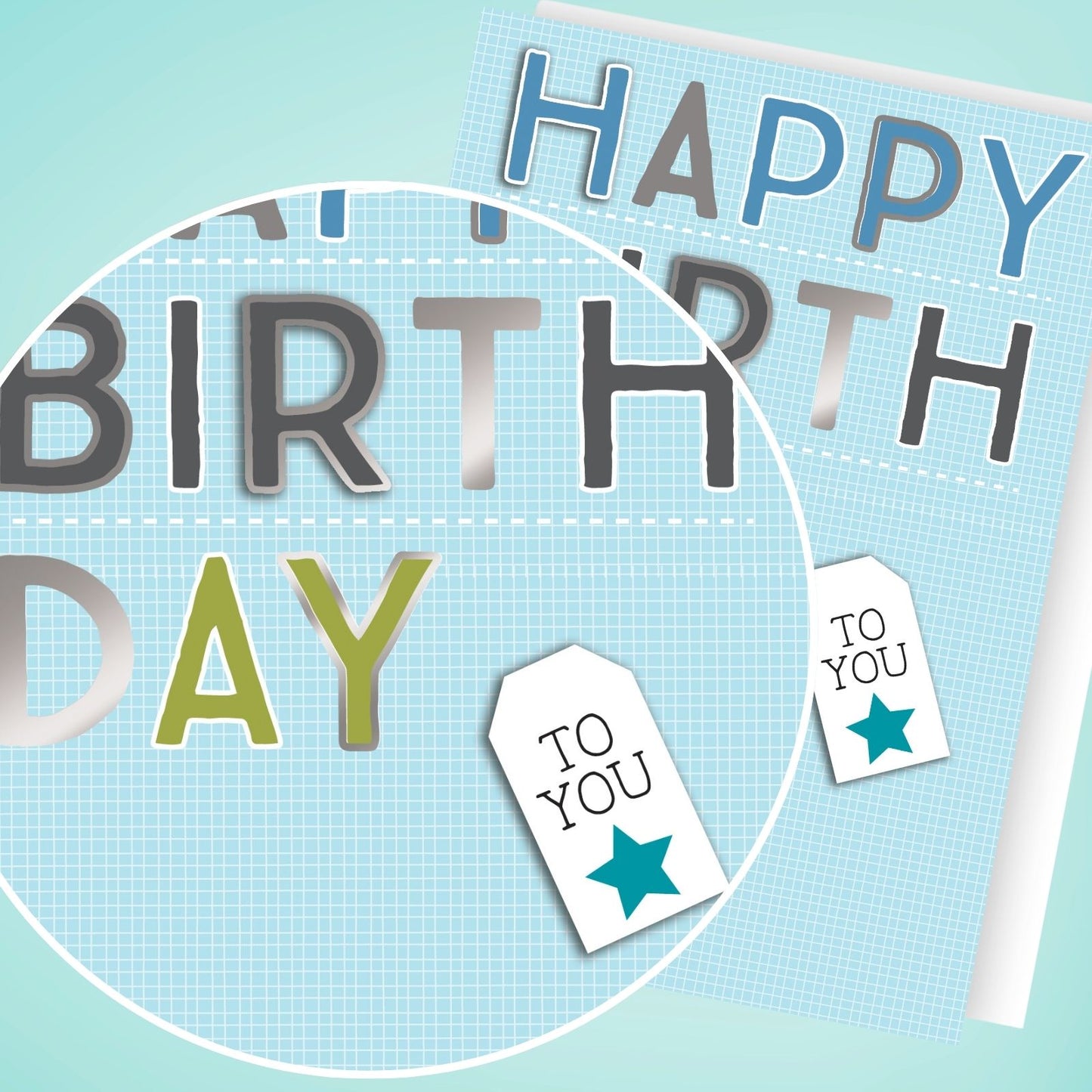 Hand-Finished Happy Birthday To You Embellished Male Greeting Card For Him