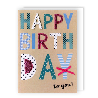 Hand-Finished Happy Birthday To You Embellished Celebration Card For Her