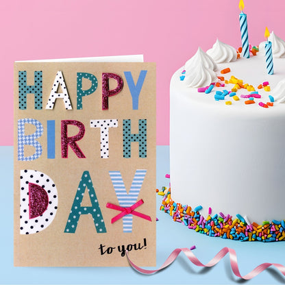 Hand-Finished Happy Birthday To You Embellished Celebration Card For Her