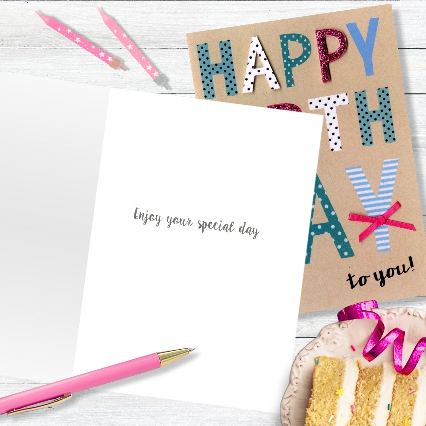 Hand-Finished Happy Birthday To You Embellished Celebration Card For Her