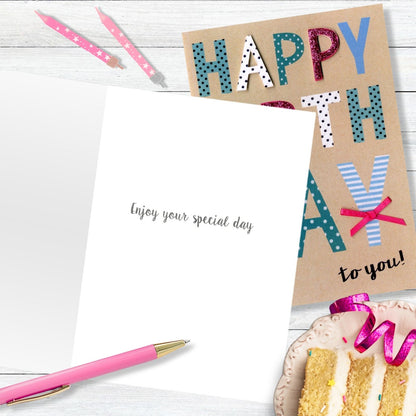 Hand-Finished Happy Birthday To You Embellished Celebration Card For Her