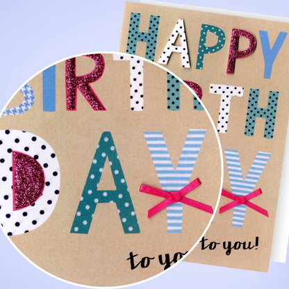 Hand-Finished Happy Birthday To You Embellished Celebration Card For Her